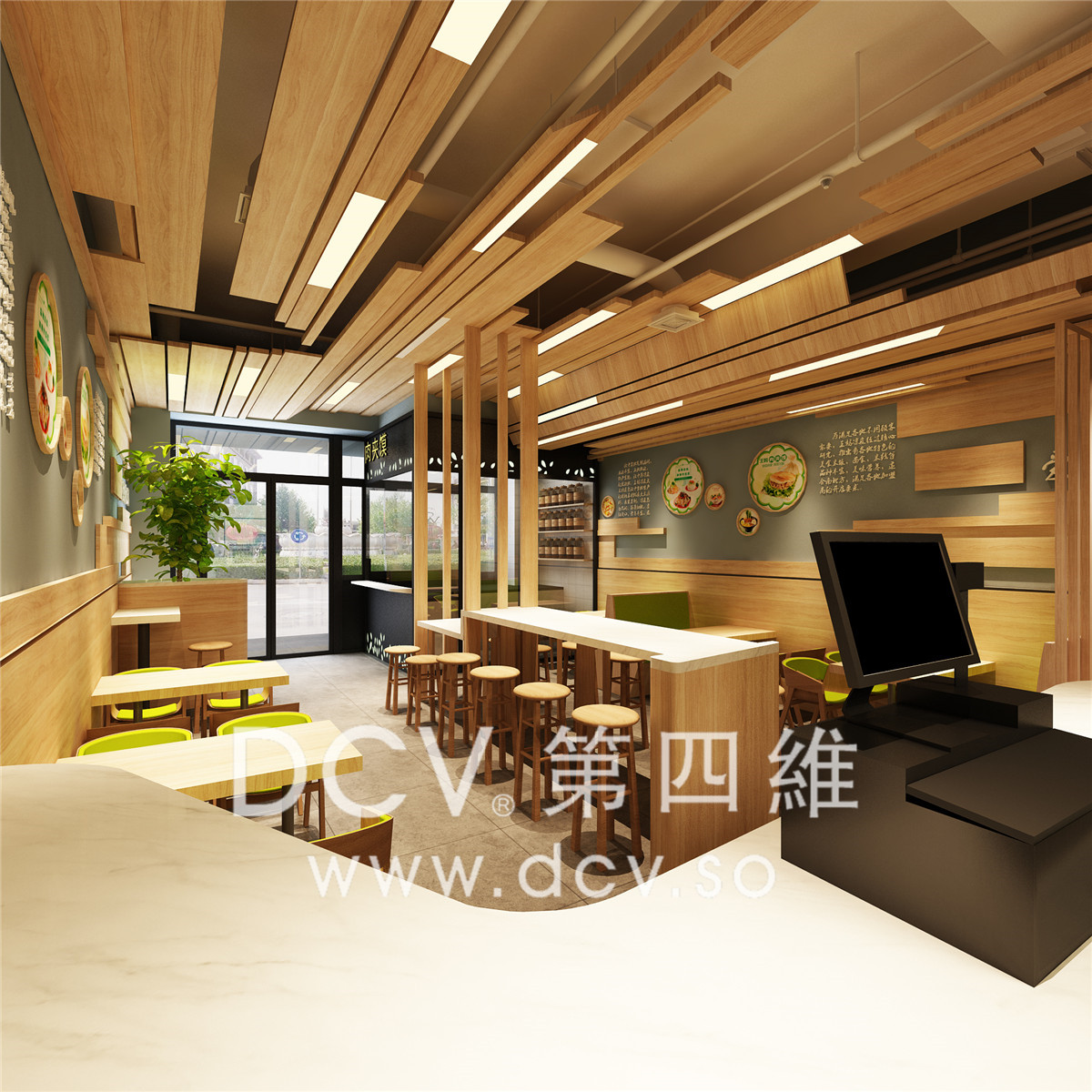 商洛-王妈凉皮现代风格餐厅室内装修设计